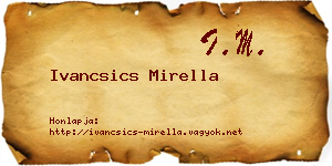 Ivancsics Mirella névjegykártya