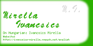mirella ivancsics business card